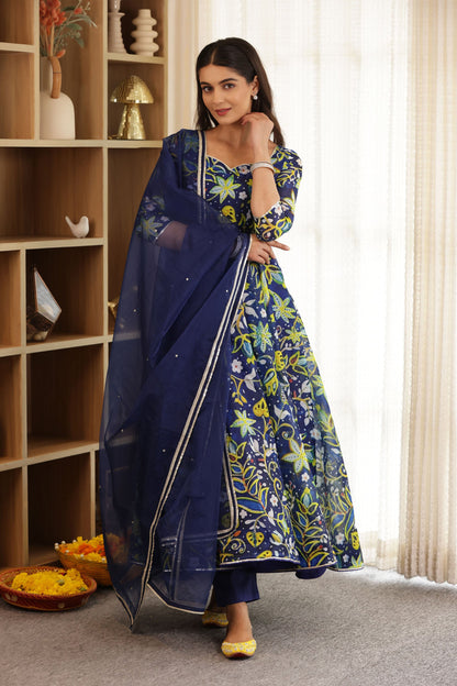 Apsara Chanderi Anarkali Suit Set