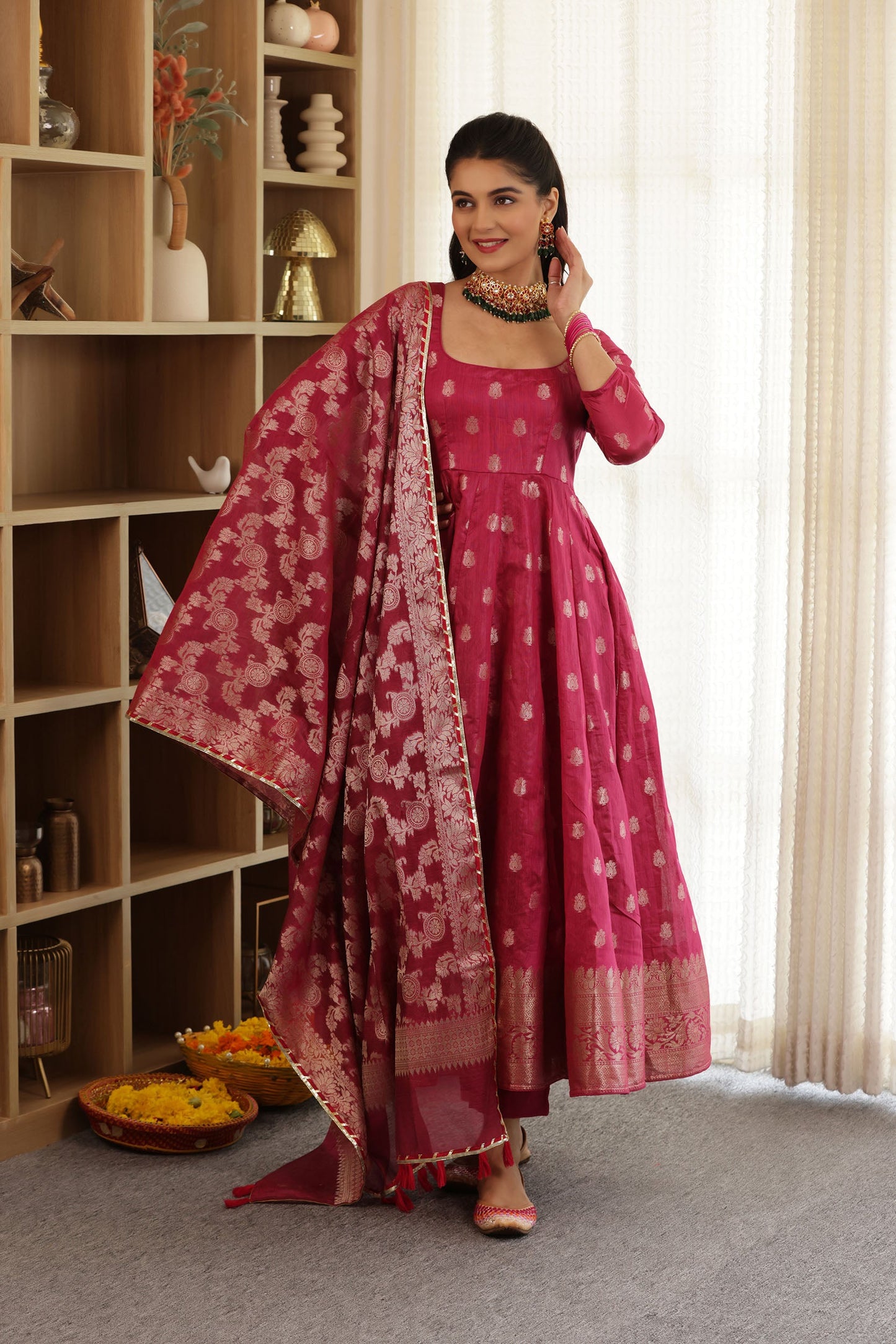 Sakhi Banarsi Anarkali Suit Set