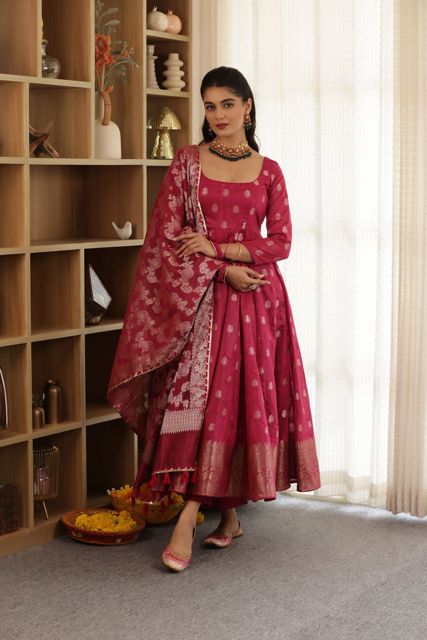 Sakhi Banarsi Anarkali Suit Set