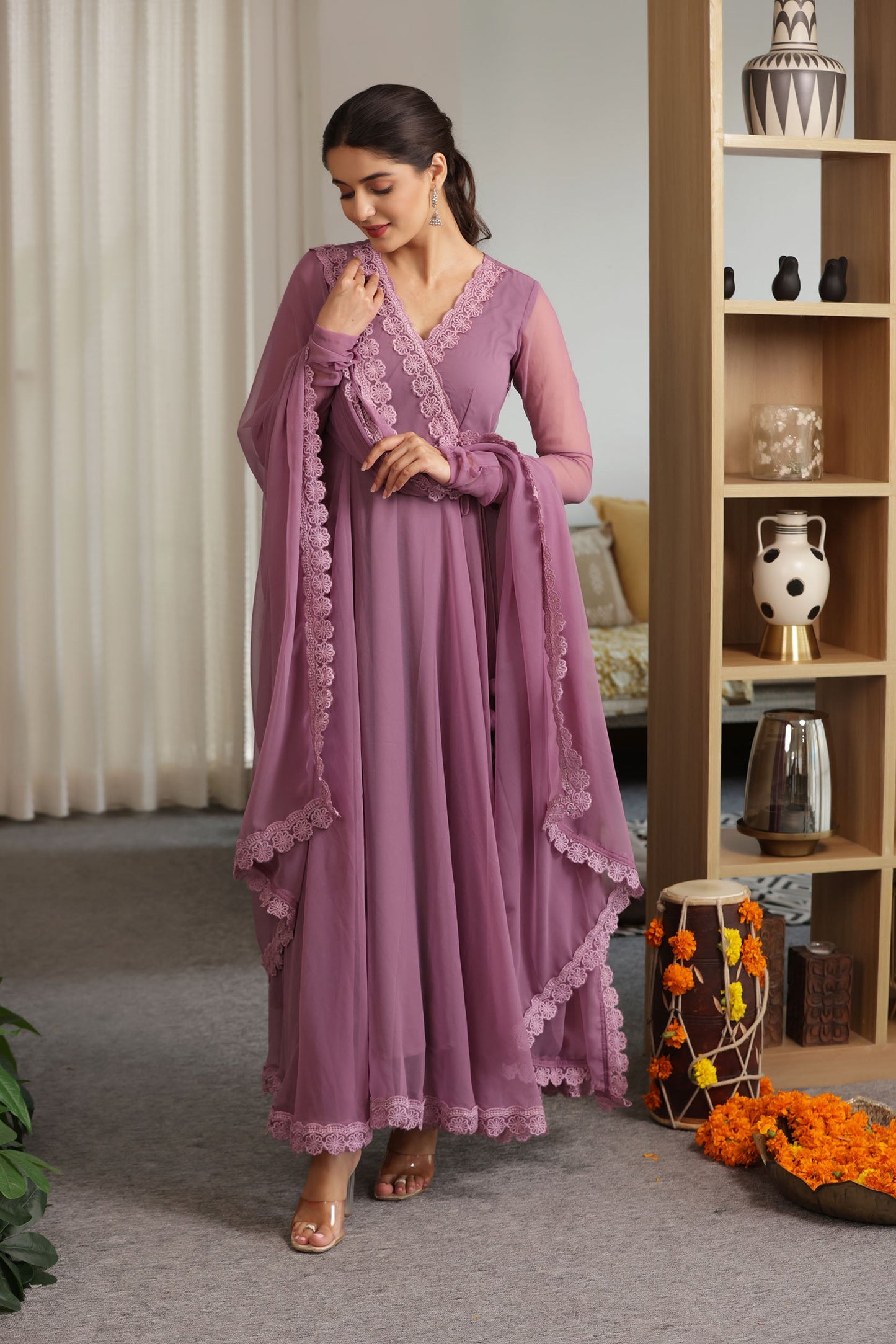 Purple Haze Georgette Suit Set