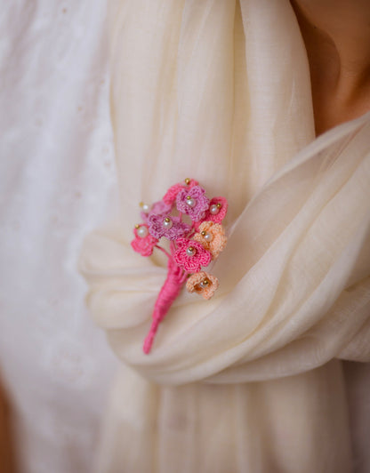 Handcrafted Pearl Jewel Brooch