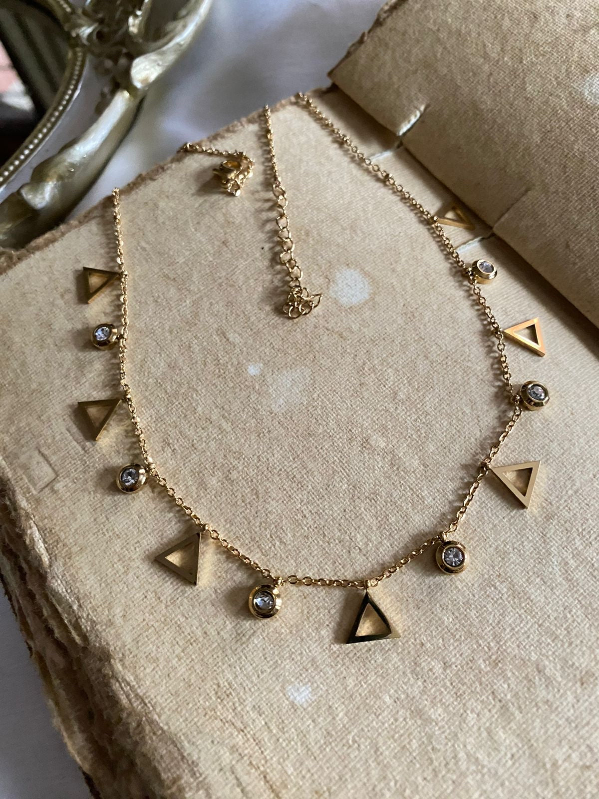 Geometric Dangling Charms Neckpiece