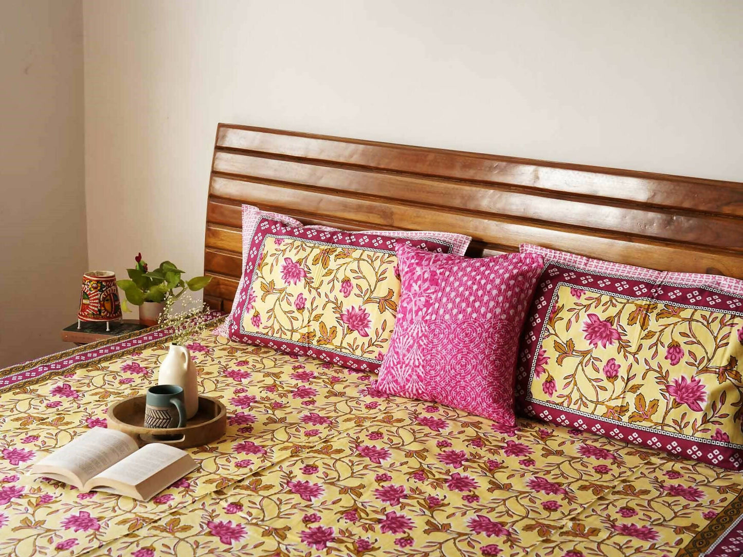 Baagh – Yellow- Double Bed Bedsheet