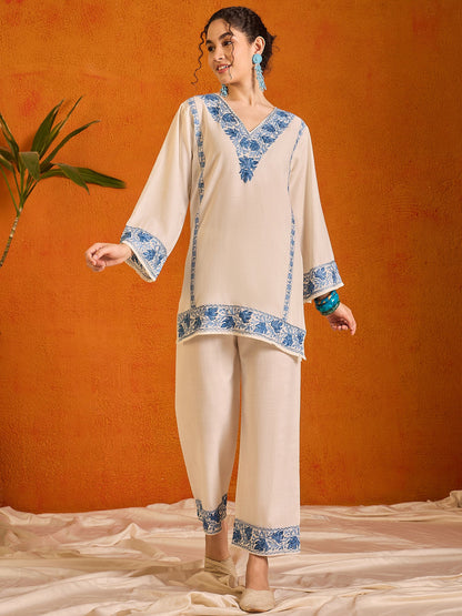 Alia Cotton Kashmiri Kurta Co-ord Set