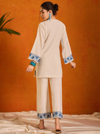 Alia Cotton Kashmiri Kurta Co-ord Set