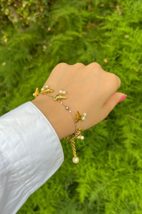 Pearl Bird Bracelet