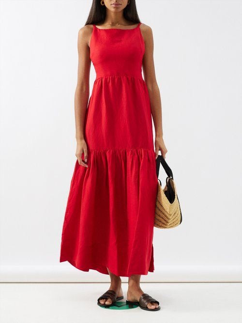 Red Long Maxi Dress