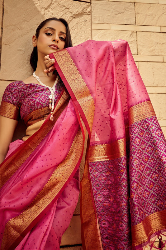 Tamira Narachi Silk Ready To Wear Pocket Saree