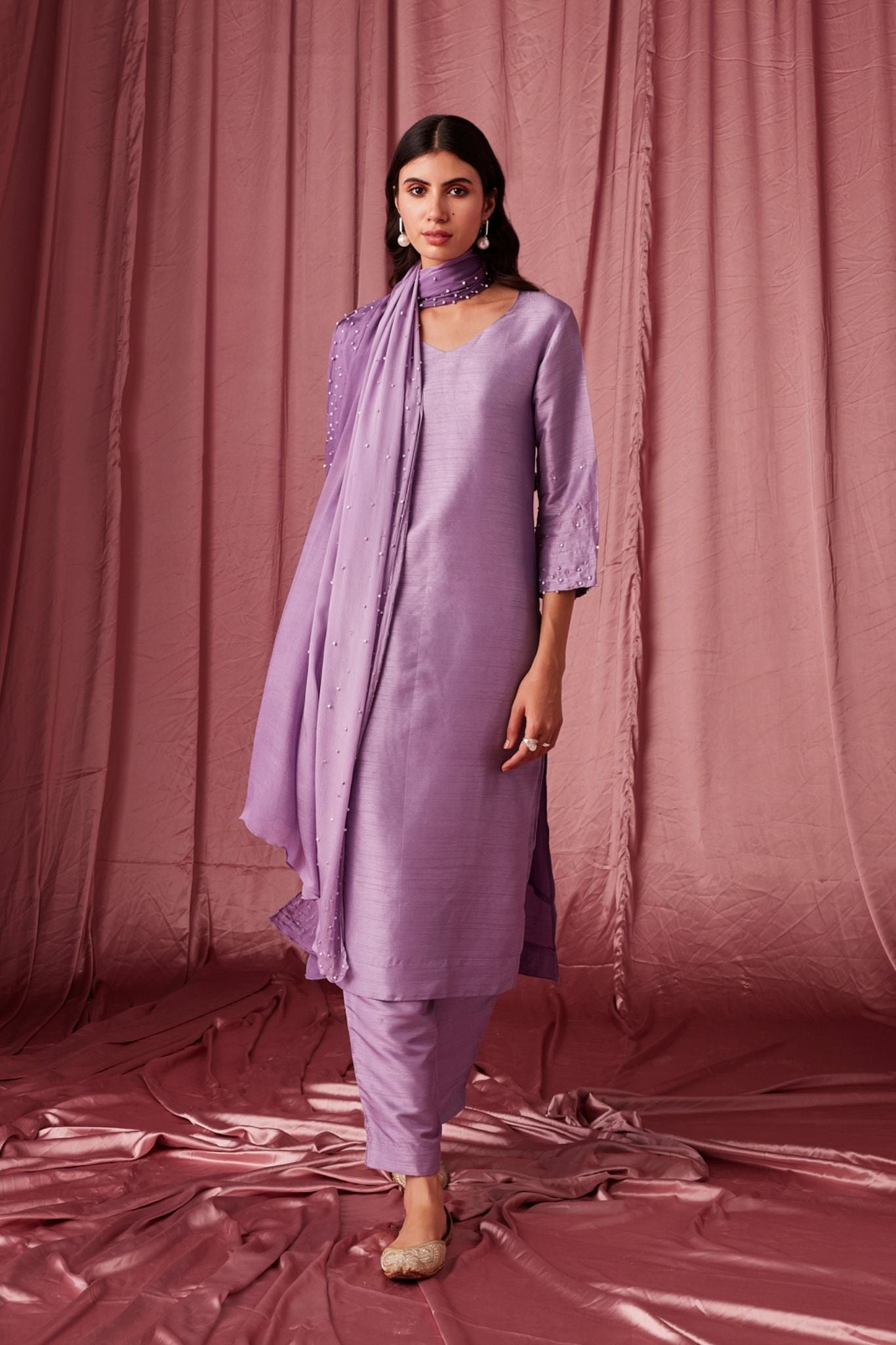 Ahana Purple Kurta Set