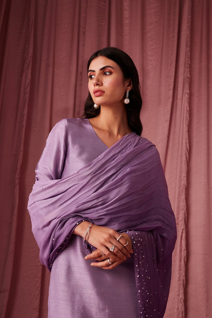 Ahana Purple Kurta Set