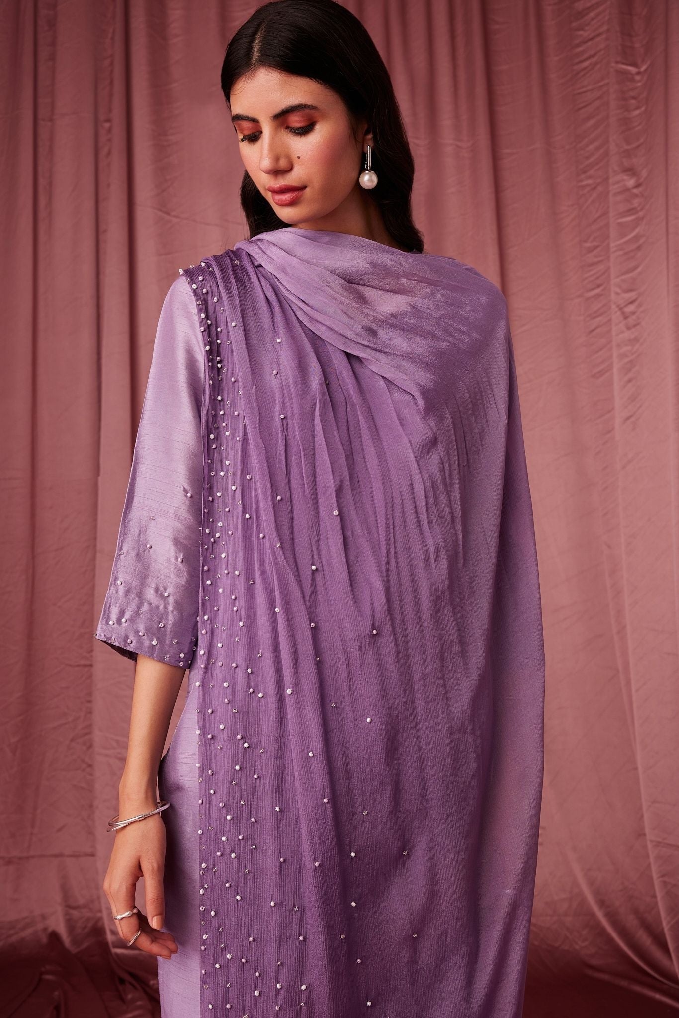 Ahana Purple Kurta Set