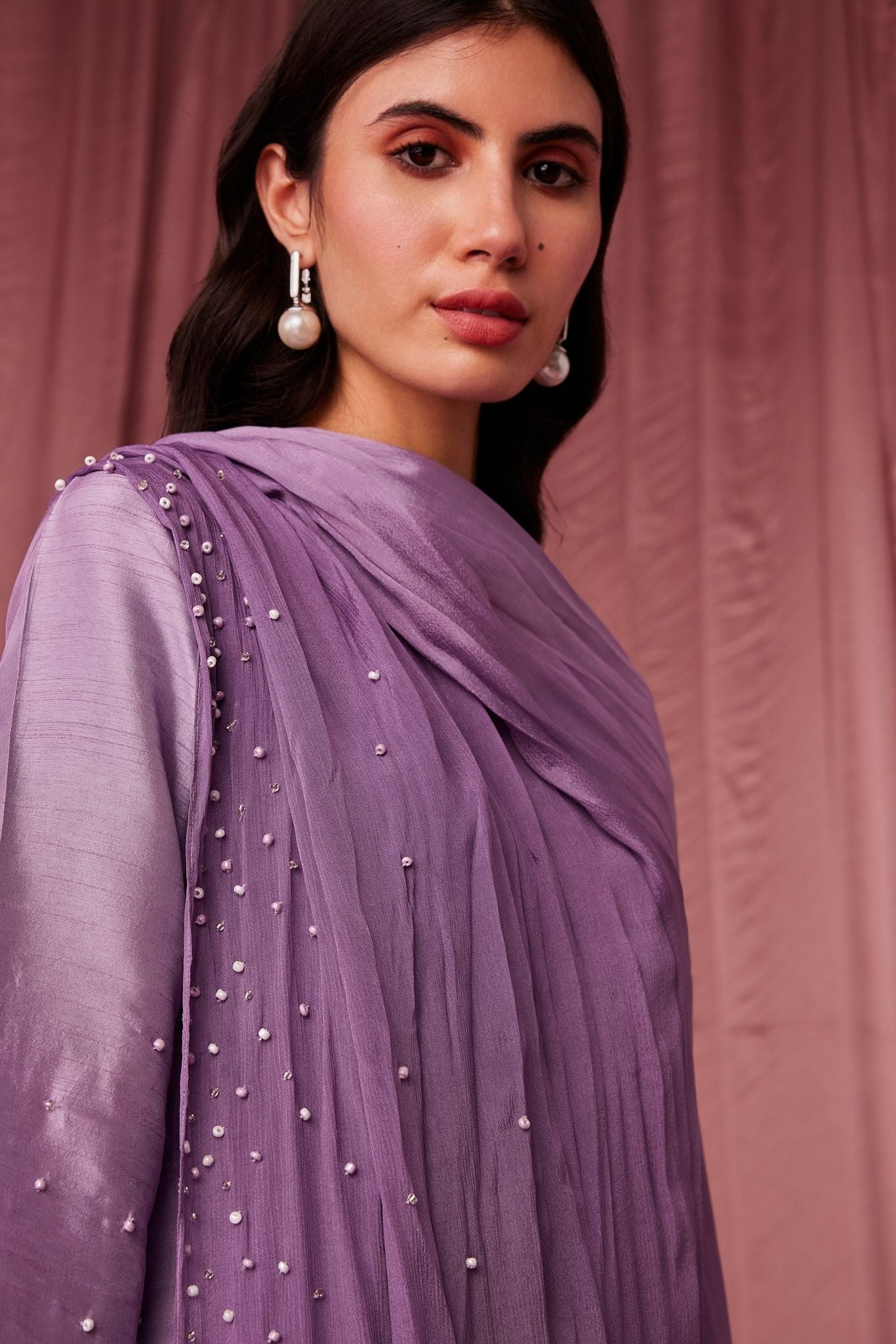 Ahana Purple Kurta Set