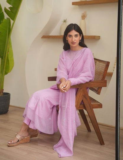 Malia Embroidered Hand-dyed Doria Suit Set