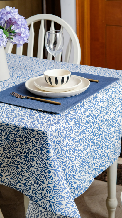 Whispers of the Sea Wipeable Anti-slip Cotton Tablecloth - ROUND