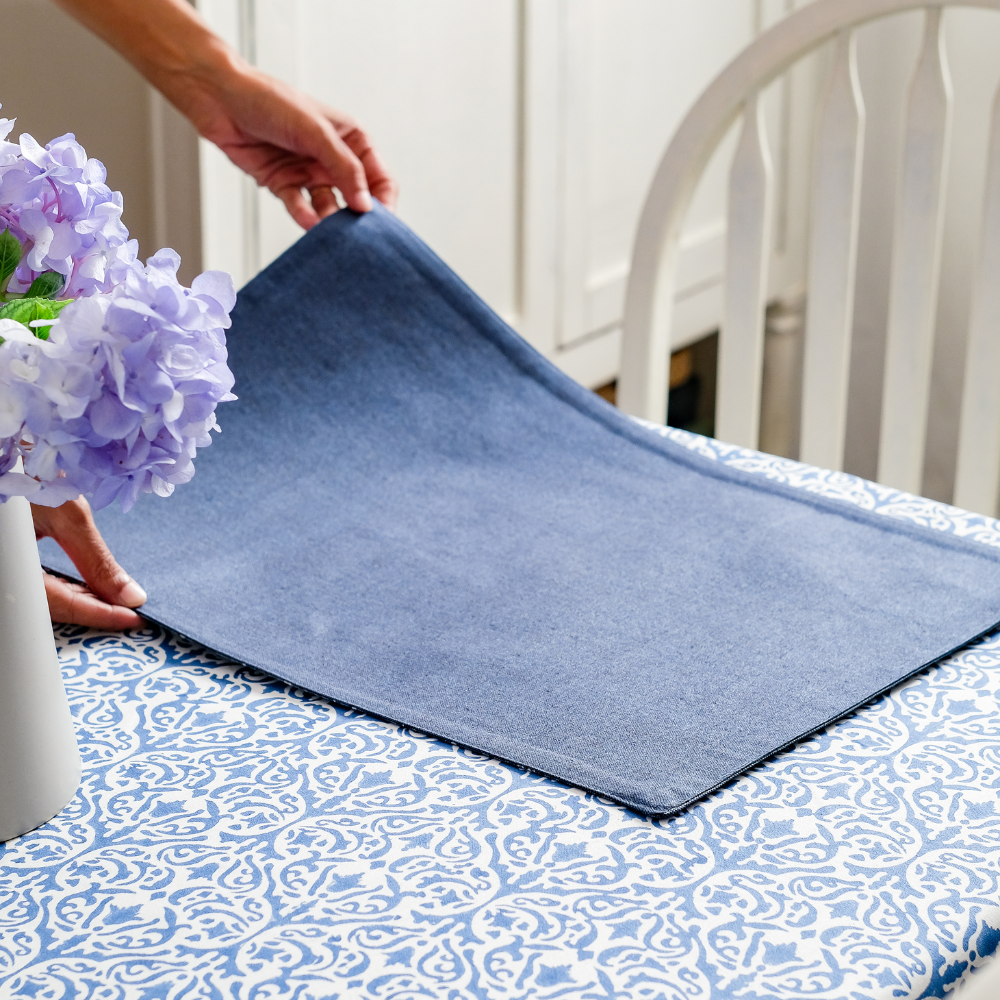 Whispers of the Sea Wipeable Anti-slip Cotton Tablecloth - RECTANGLE