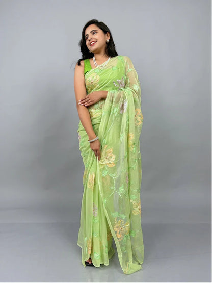 Mrunal Chiffon Saree