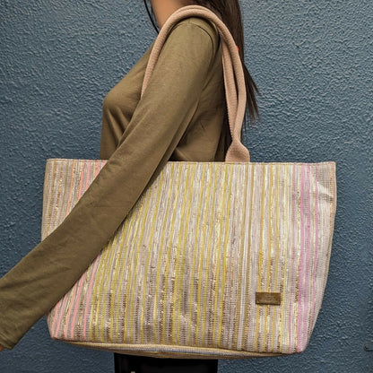 Upcycled Handwoven: The Office Tote