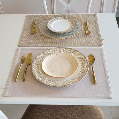 Woven Desert Sand Wipeable & Reversible Cotton Placemats