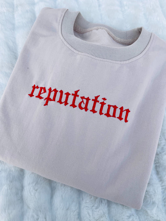 Reputation Embroiderd Sweatshirt