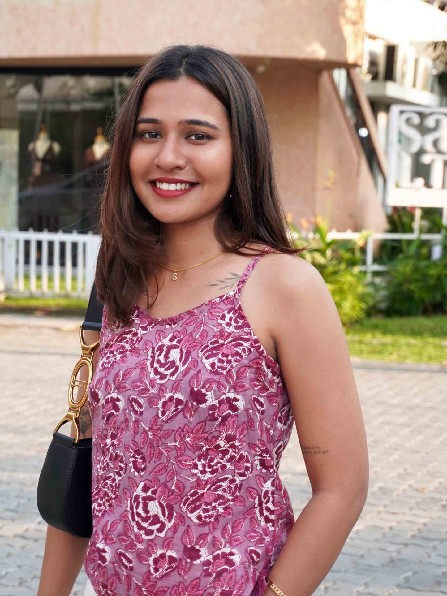Pink Blossom Cotton Cami