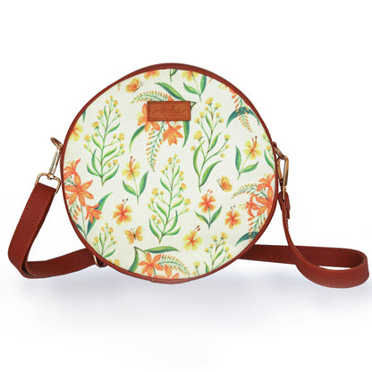 Summer Blossoms Orbit Sling Bag