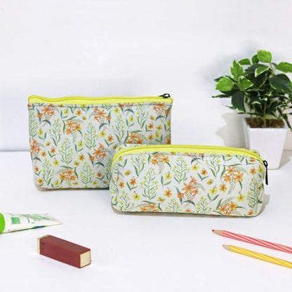 Summer Blooms Cosmetic Pouches - Set of 2