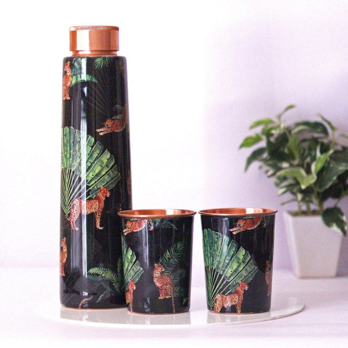 Copper Bottle and Tumblers - Gift Set 3