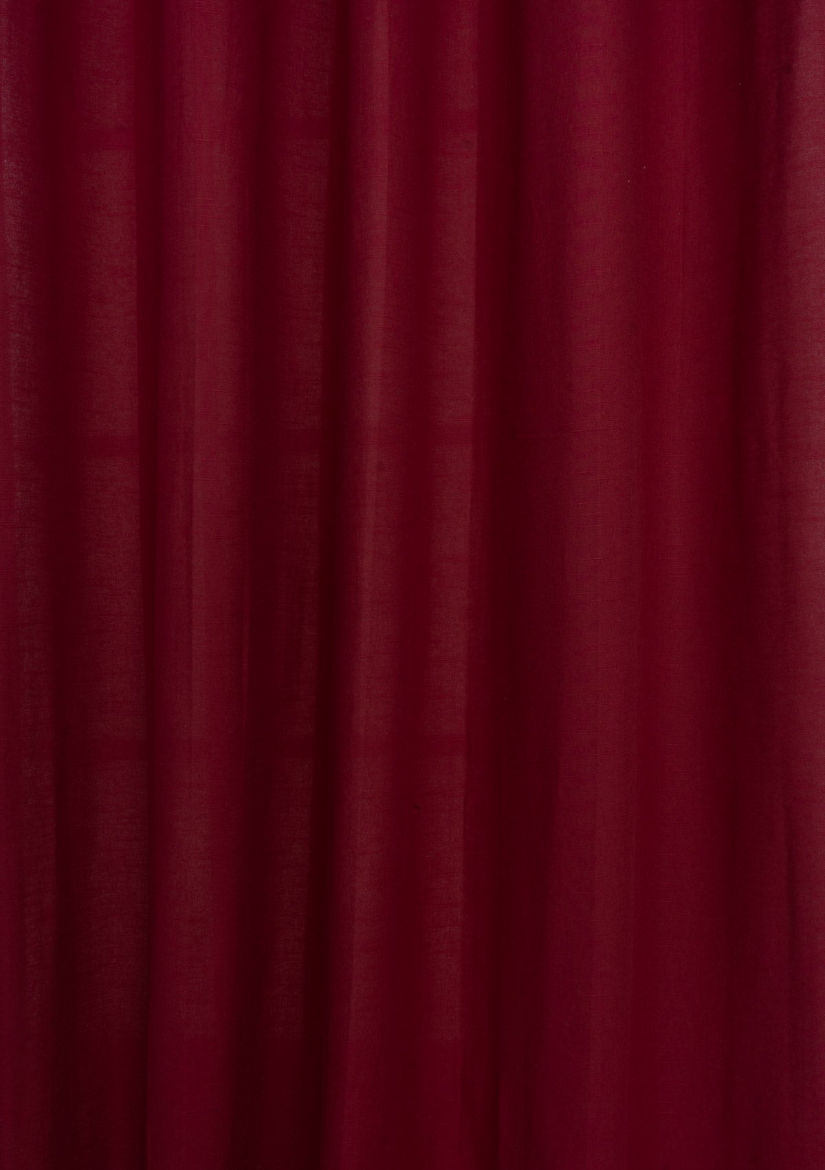 Room Darkening - Wine Red Pure Cotton Plain Curtain