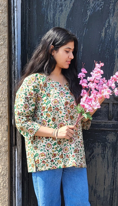 Heena Kalamkari Jhabba Kurta