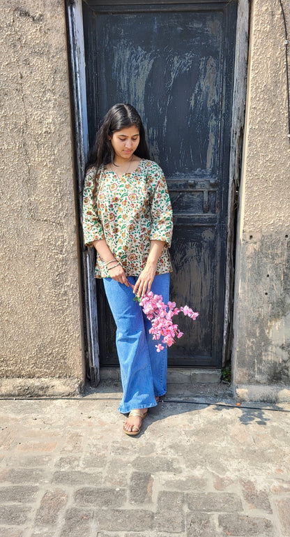 Heena Kalamkari Jhabba Kurta