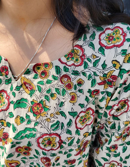 Heena Kalamkari Jhabba Kurta