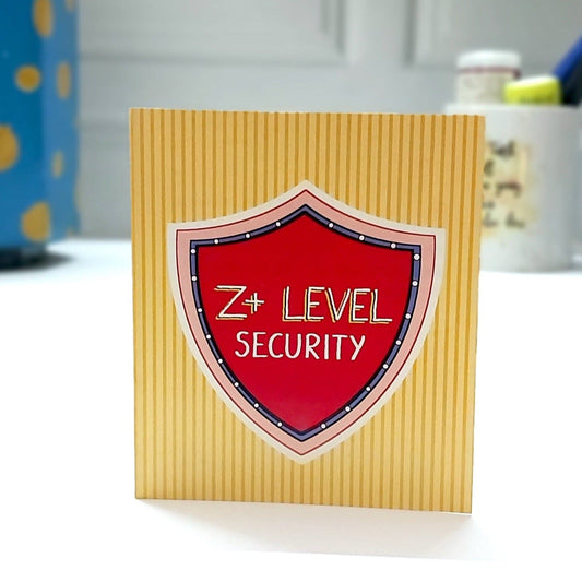 'Z+ LEVEL SECURITY' | Greeting Card