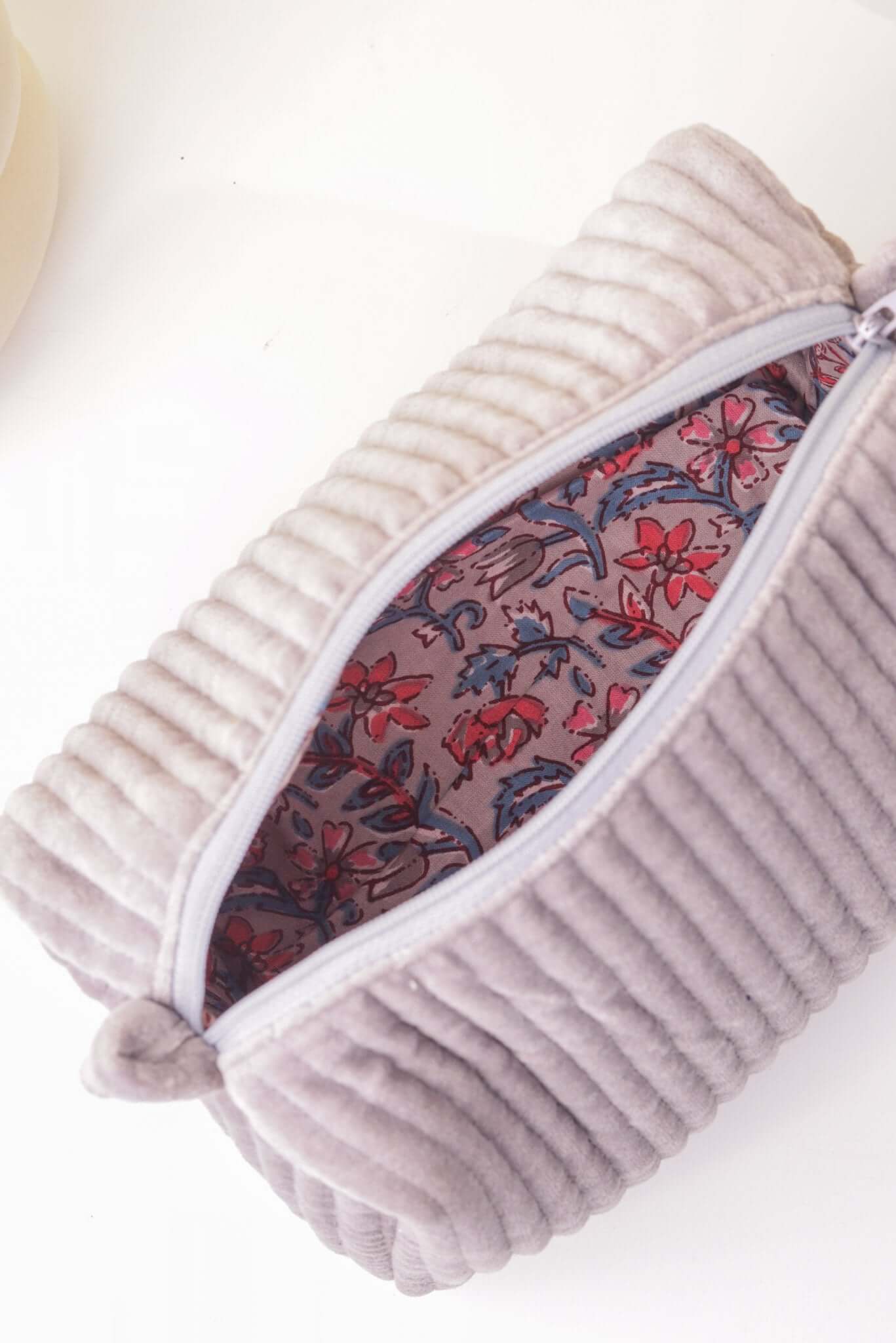 Velvet Quilted Pouch