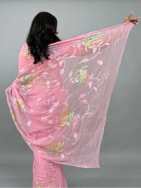 Mrunal Chiffon Saree