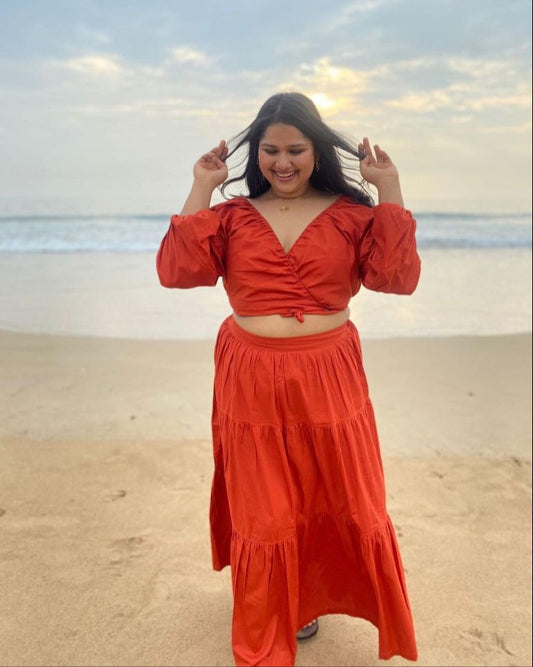 Ridzee Wrap Top & Skirt Set