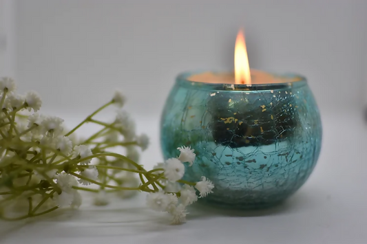 Crackled Glass Candle