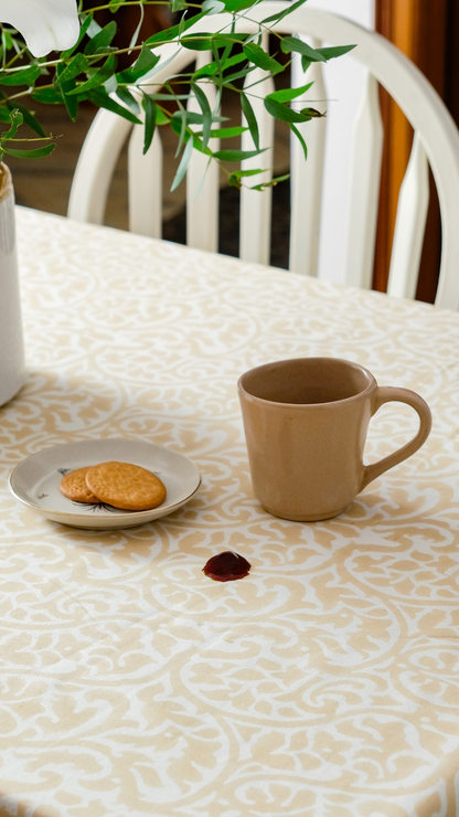 Dance in the Dunes Wipeable Anti-slip Cotton Tablecloth - ROUND