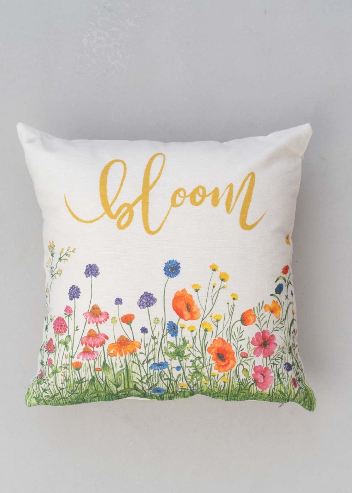 Bloom Printed 100% Cotton Cushion Cover - Multicolor