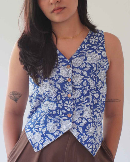 Sea Side Cotton Waistcoat