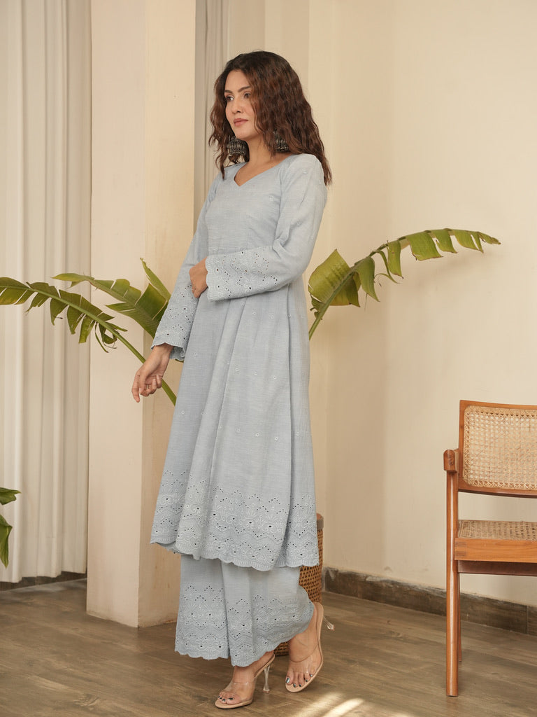 Gulaab Solid Cotton Kurta Set