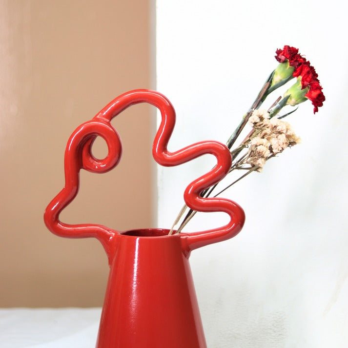 Swirl Metal Vase