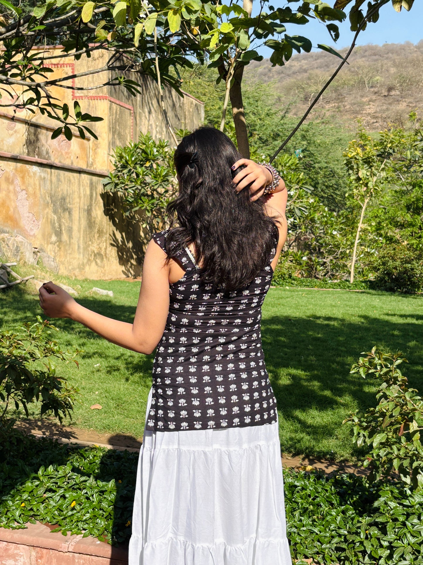 Kamli Black & White Kurti