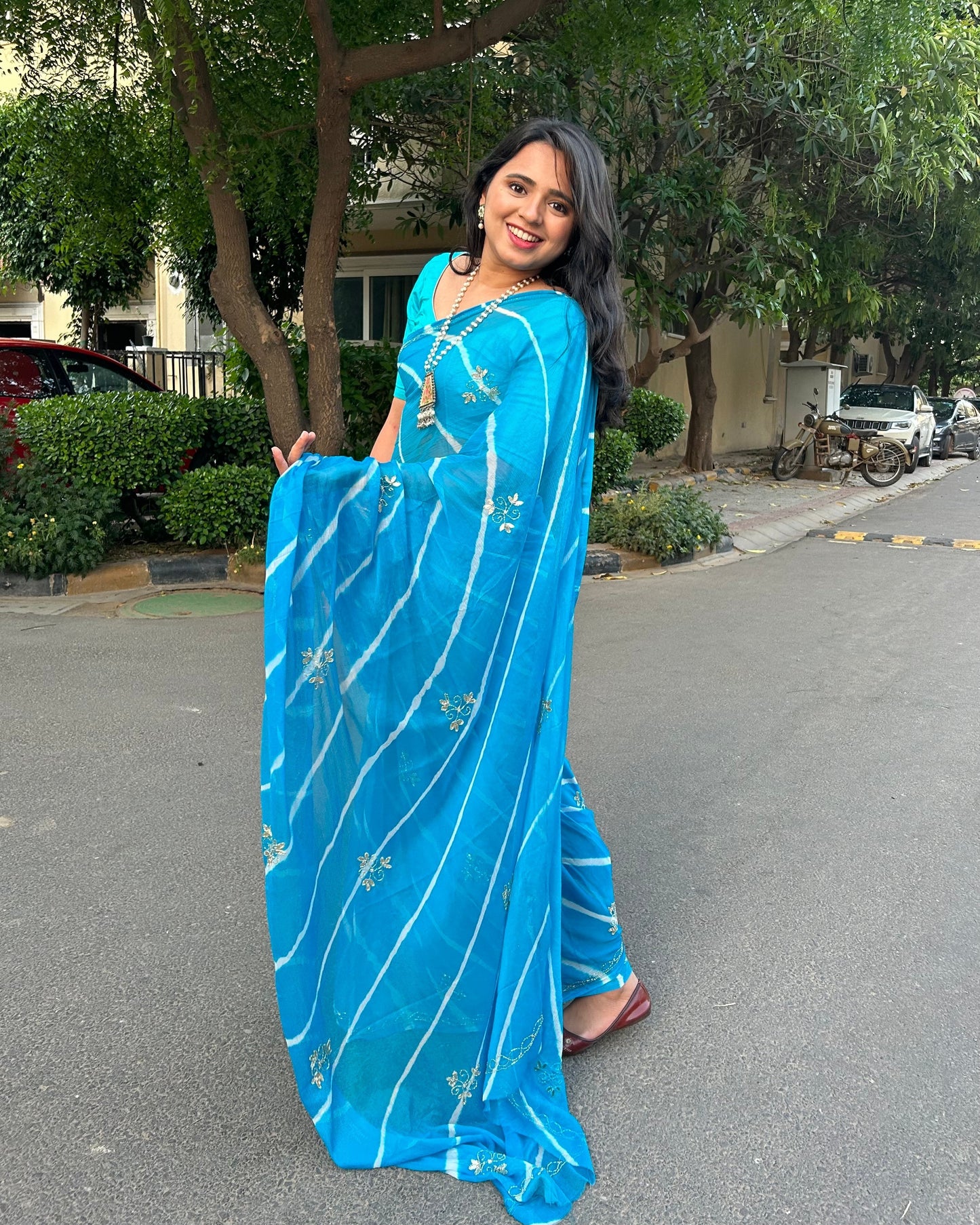 Lehariya Pure Chiffon Saree