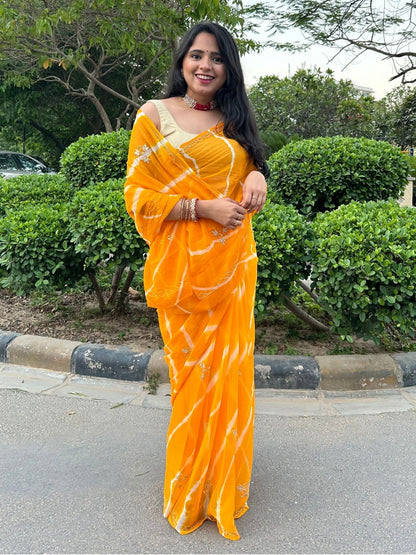 Lehariya Pure Chiffon Saree