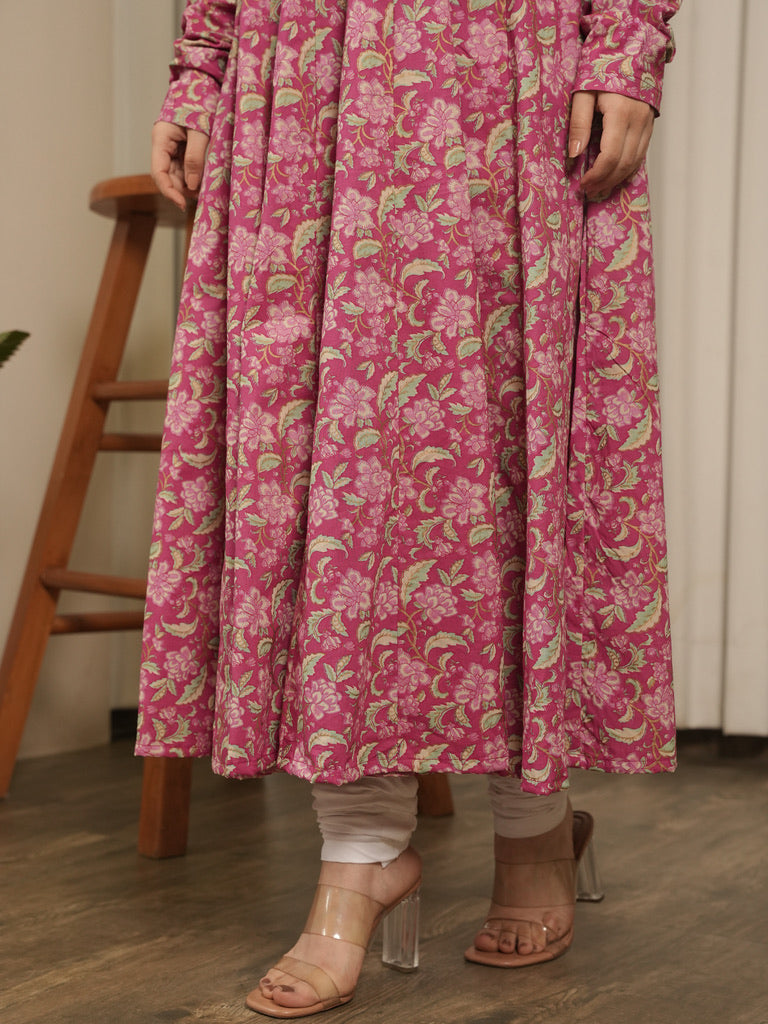 Aish Block Print Anarkali Set