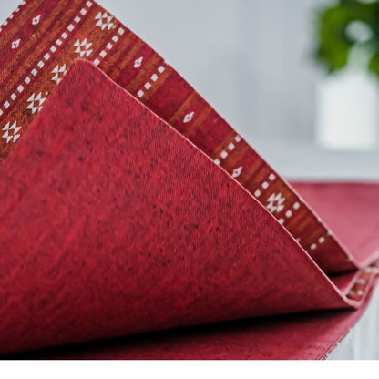 Woven Ruby Red Wipeable & Reversible Cotton Placemats