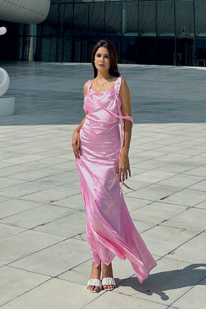 Pink Satin Fairytale Dress