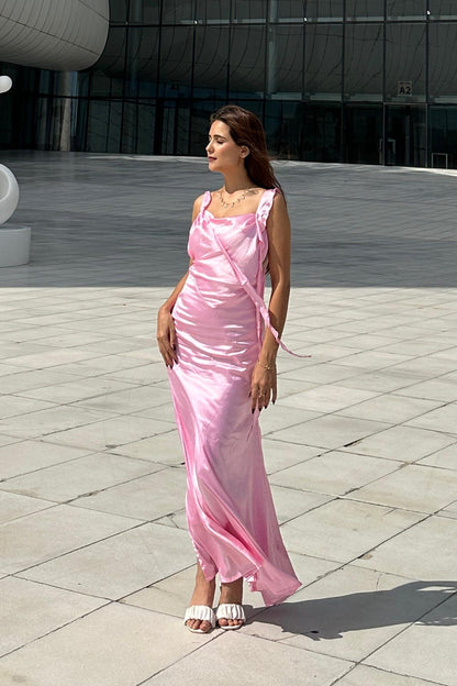 Pink Satin Fairytale Dress