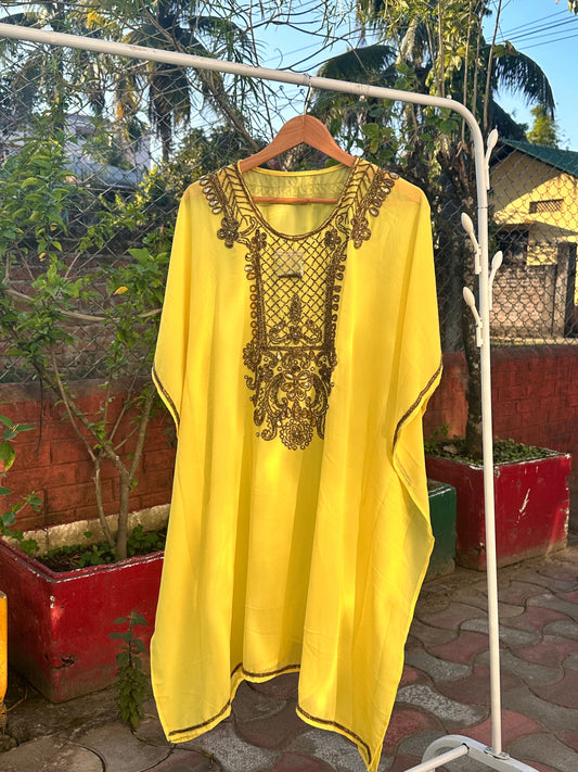 Zahra Embroidery Short Kaftan