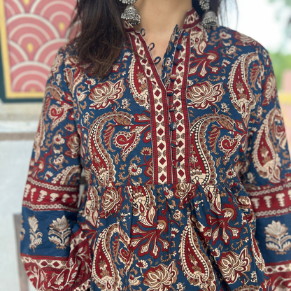 Printed Cotton Flared Tunic